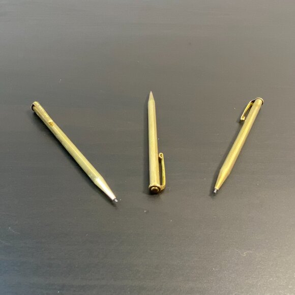 SELECT Pencil, MECHANICAL pencil, metal pen, golden color, ONE Pencil, made in J - Picture 8 of 10